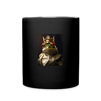 King with crown is a frog - Full Colour Mug - black - Front