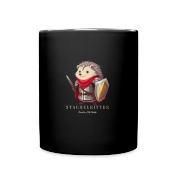 Spiked Knight Comic Hedgehog Knight Garden Guardian - Mug uni - noir - Devant