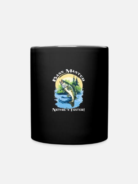 Barsch fischen fisch angeln - Tasse einfarbig - Schwarz