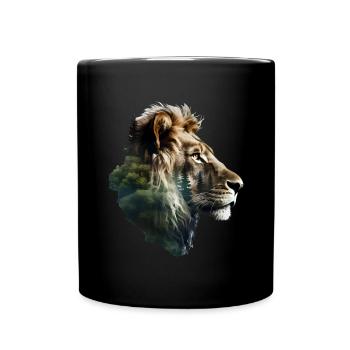 Lion - Mug uni - noir - Devant