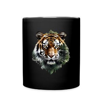 Tiger - Tasse einfarbig - Schwarz - Vorne