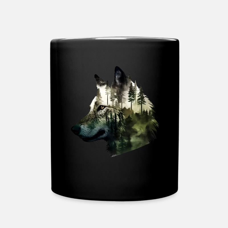Loup - Mug uni - noir