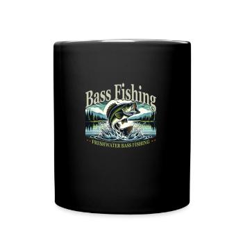 Fishing Nature - Perch in the Jump - Full Colour Mug - black - Front