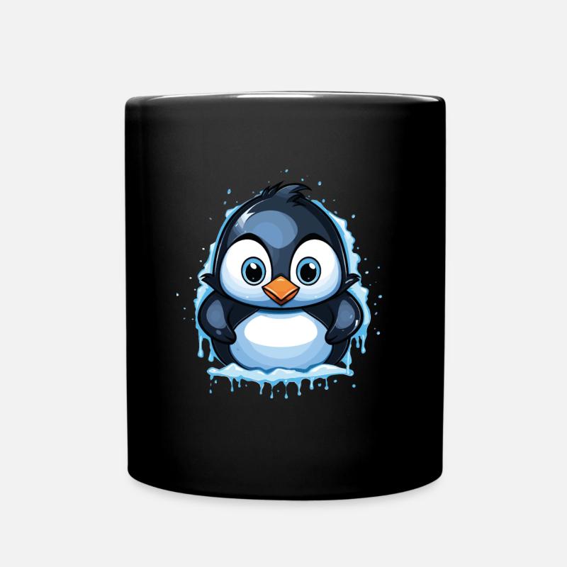 Cute Sweet Penguin Frost - Tasse einfarbig - Schwarz