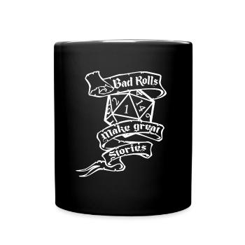 Bad Rolls RPG SPIEL - Tasse einfarbig - Schwarz - Vorne