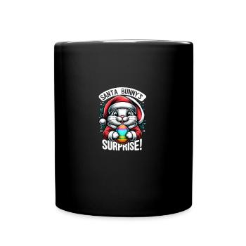 Lapin de Pâques en tant que Père Noël Père Noël - Mug uni - noir - Devant