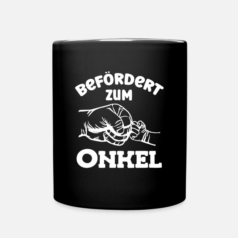 Befördert zum Onkel Du wirst Onkel - Tasse einfarbig - Schwarz