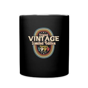 Janvier 1999 Année 25e anniversaire - Mug uni - noir - Devant