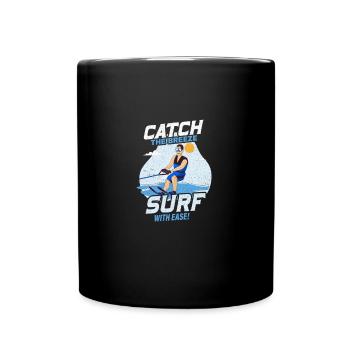 Skiing on the sea - Full Colour Mug - black - Front