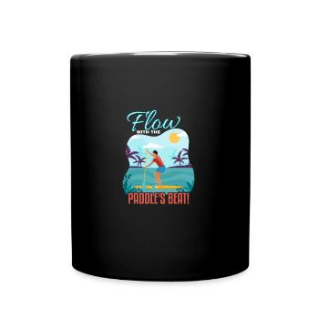Paddling on the water - Full Colour Mug - black - Front
