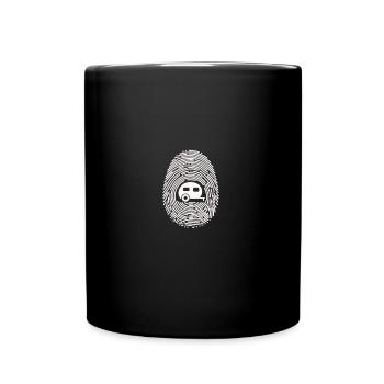 Fingerprint Caravan Camper - Full Colour Mug - black - Front