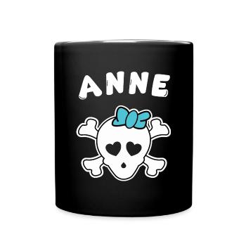 Pirate Anne Design pour les filles et les femmes - Mug uni - noir - Devant