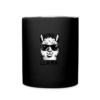 Cool Alpaca Sunglasses Design - Full Colour Mug - black - Front