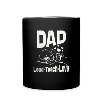 Dad Lead teach love - Full Colour Mug - black - Front