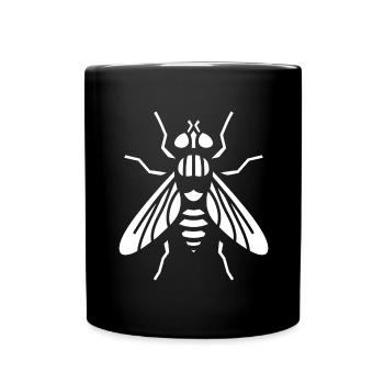 Noeud papillon Silhouette insecte Minimaliste - Mug uni - noir - Devant