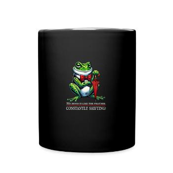 Frog motif – moods like the weather - Full Colour Mug - black - Front