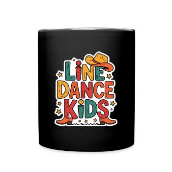 Line Dance Kids Kids Dancing Line Dance - Full Colour Mug - black - Front