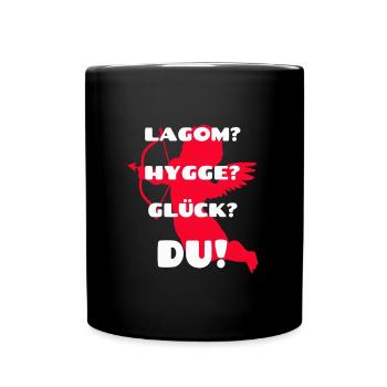 Lagom Hygge Happiness? YOU! Found the love of your life? - Full Colour Mug - black - Front