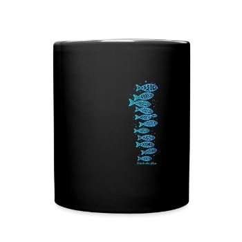 Catch the Flow Fish Ocean Conception graphique - Mug uni - noir - Devant