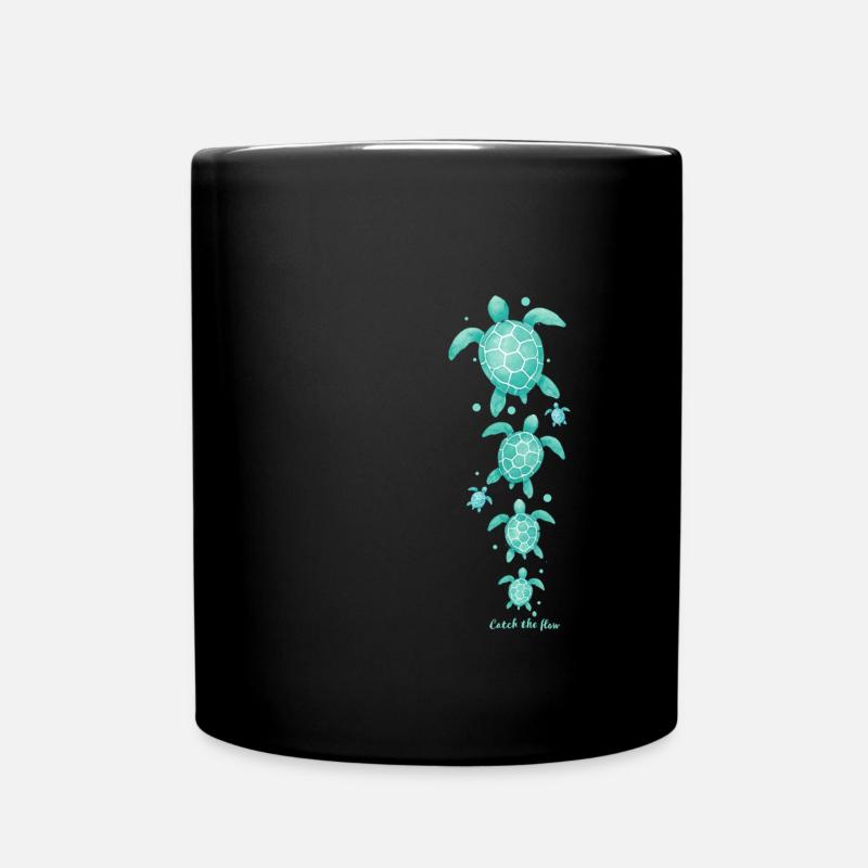 Tortues de mer avec le dicton - Mug uni - noir
