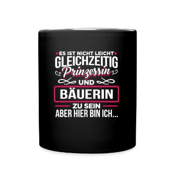 BÄUERIN - Prinzessin - Tasse einfarbig - Schwarz - Vorne