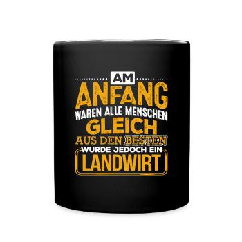 LANDWIRT - Der Beste - Tasse einfarbig - Schwarz - Vorne