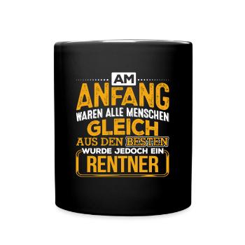 RENTNER - Der Beste - Tasse einfarbig - Schwarz - Vorne