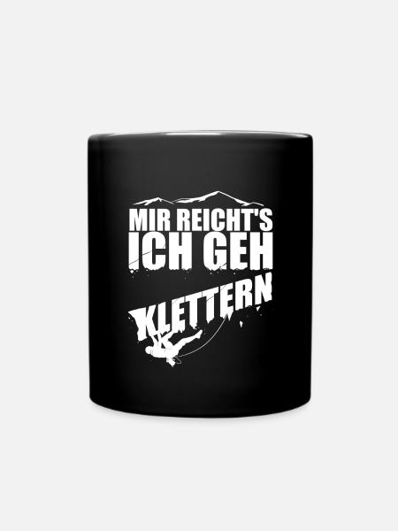 Klettern - Mir reichts - Tasse einfarbig - Schwarz
