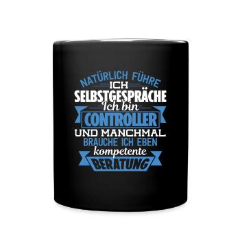 CONTROLLER - KOMPETENTE BERATUNG - Tasse einfarbig - Schwarz - Vorne