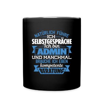ADMIN - KOMPETENTE BERATUNG - Tasse einfarbig - Schwarz - Vorne