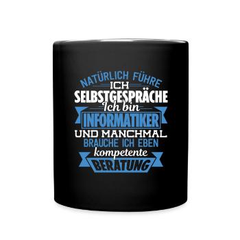 INFORMATIKER - KOMPETENTE BERATUNG - Tasse einfarbig - Schwarz - Vorne