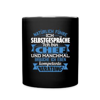 CHEF - KOMPETENTE BERATUNG - Tasse einfarbig - Schwarz - Vorne