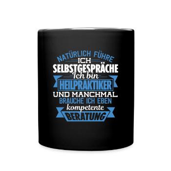 HEILPRAKTIKER - KOMPETENTE BERATUNG - Tasse einfarbig - Schwarz - Vorne