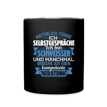 SCHWEISSER - KOMPETENTE BERATUNG - Tasse einfarbig - Schwarz - Vorne