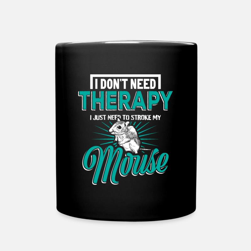 Maus Mäuse Geschenk - Tasse einfarbig - Schwarz