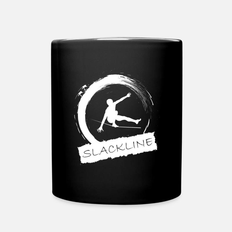 Slackline - Tasse einfarbig - Schwarz