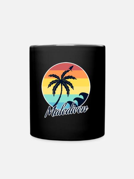 Malediven - Tasse einfarbig - Schwarz