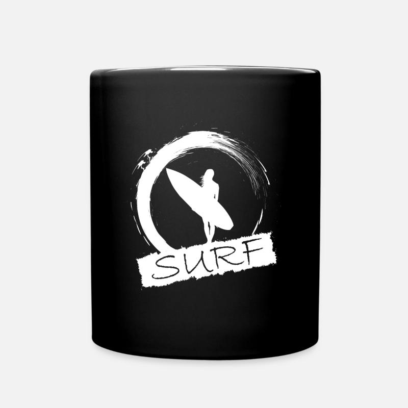 Surfer Girl - Full Colour Mug - black