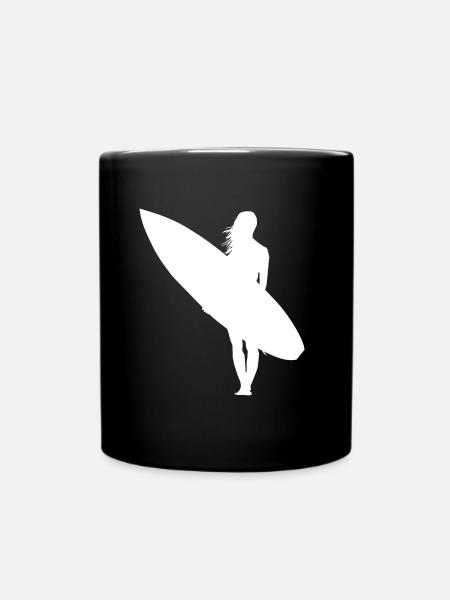 Surfer girl - Mug uni - noir