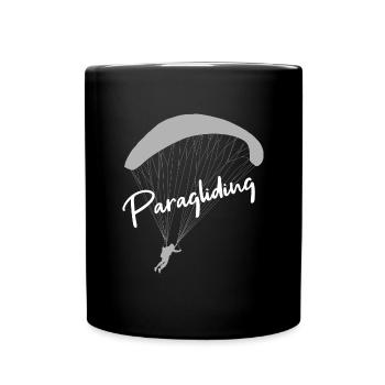 Paragliding - Tasse einfarbig - Schwarz - Vorne