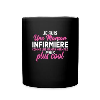 je suis une maman infirmière - Mug uni - noir - Devant
