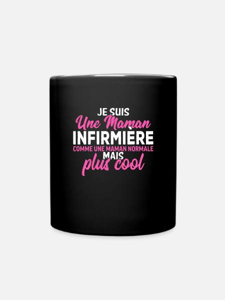 je suis une maman infirmière - Mug uni - noir