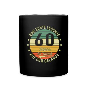 60 Jahre Dienstjubiläum Firmenjubiläum Arbeit - Tasse einfarbig - Schwarz - Vorne