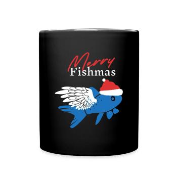 Joyeux Fishmas - Mug uni - noir - Devant