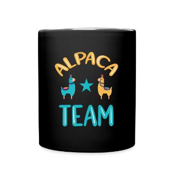 Alpaca Team Funny Alpaca - Full Colour Mug - black - Front