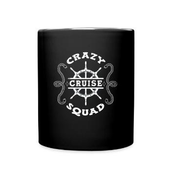 Kreuzfahrt Freunde Kreuzfahrtschiff - Tasse einfarbig - Schwarz - Vorne
