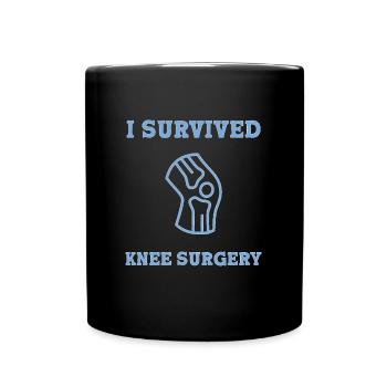 Knie Operation OP Knie OP - Tasse einfarbig - Schwarz - Vorne