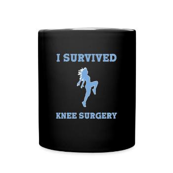 Knie Operation OP Knie OP - Tasse einfarbig - Schwarz - Vorne