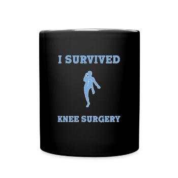 Knie Operation OP Knie OP - Tasse einfarbig - Schwarz - Vorne