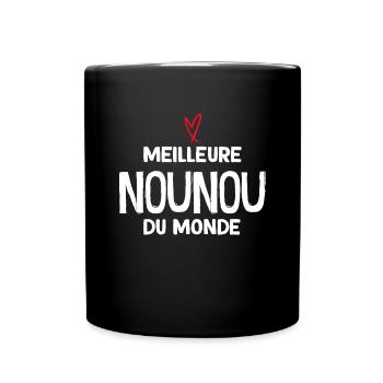 Meilleure Nounou Du Monde Cadeau Tendre d'amour - Mug uni - noir - Devant